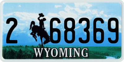 WY license plate 268369