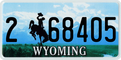 WY license plate 268405