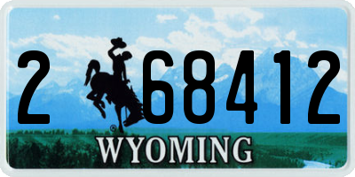WY license plate 268412