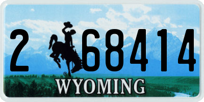 WY license plate 268414