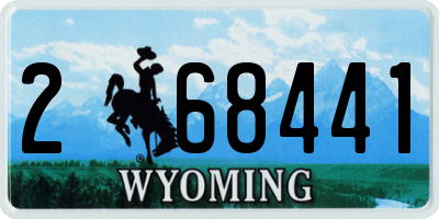 WY license plate 268441