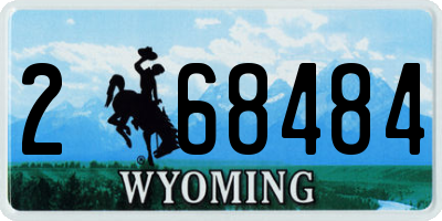 WY license plate 268484