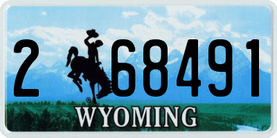 WY license plate 268491