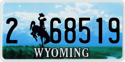 WY license plate 268519
