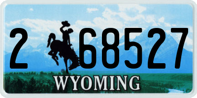 WY license plate 268527