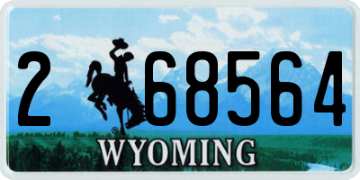 WY license plate 268564