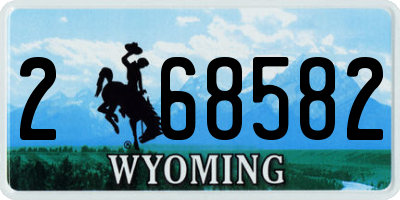 WY license plate 268582