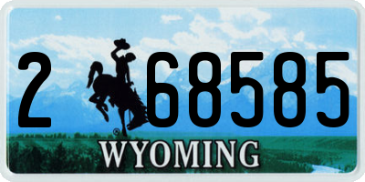 WY license plate 268585