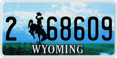 WY license plate 268609