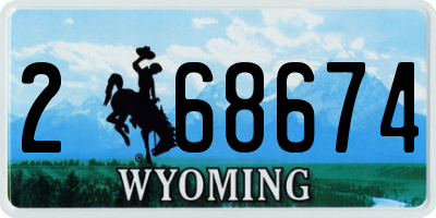 WY license plate 268674