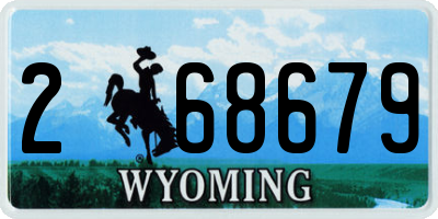 WY license plate 268679