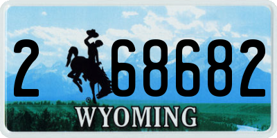 WY license plate 268682