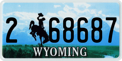 WY license plate 268687