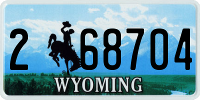 WY license plate 268704