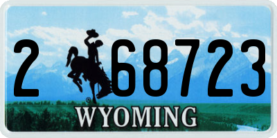 WY license plate 268723