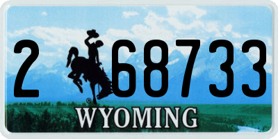WY license plate 268733