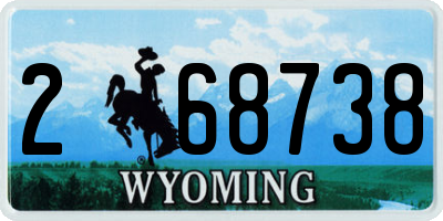 WY license plate 268738