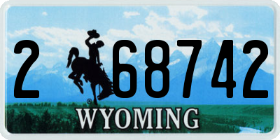 WY license plate 268742