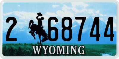 WY license plate 268744