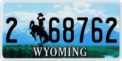 WY license plate 268762
