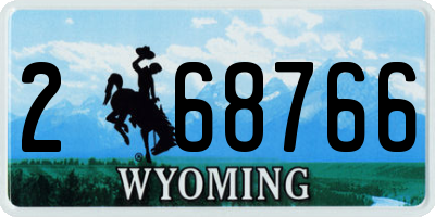 WY license plate 268766
