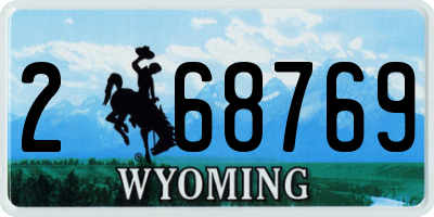 WY license plate 268769
