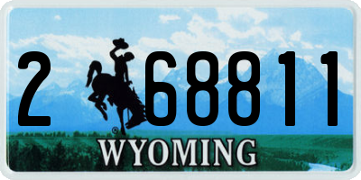 WY license plate 268811