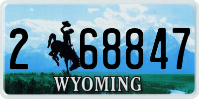 WY license plate 268847