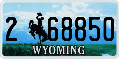 WY license plate 268850