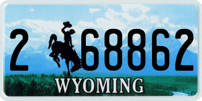 WY license plate 268862