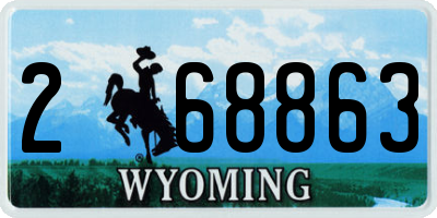 WY license plate 268863