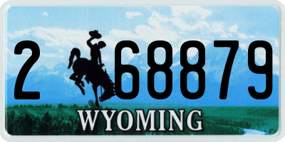 WY license plate 268879