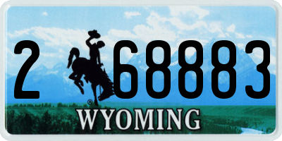 WY license plate 268883