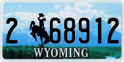 WY license plate 268912