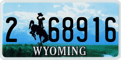 WY license plate 268916