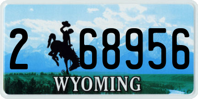 WY license plate 268956