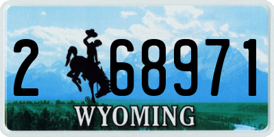 WY license plate 268971