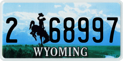 WY license plate 268997
