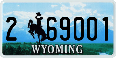 WY license plate 269001