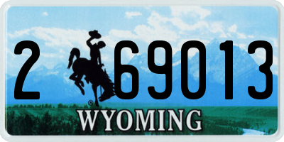 WY license plate 269013