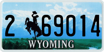 WY license plate 269014