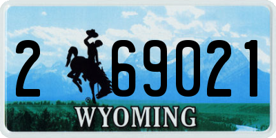WY license plate 269021