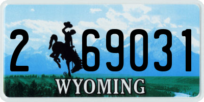WY license plate 269031
