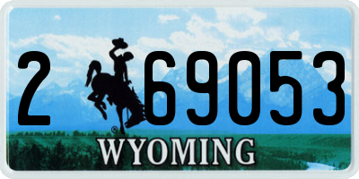 WY license plate 269053