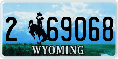 WY license plate 269068
