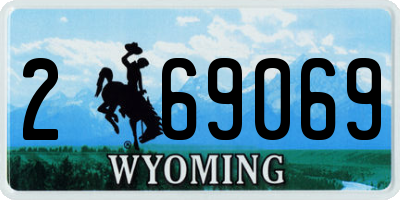 WY license plate 269069