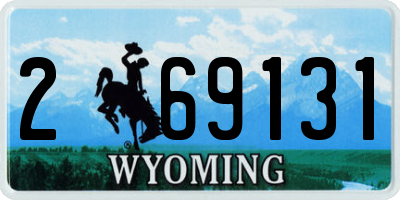 WY license plate 269131