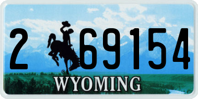 WY license plate 269154