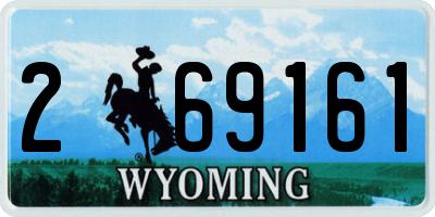 WY license plate 269161