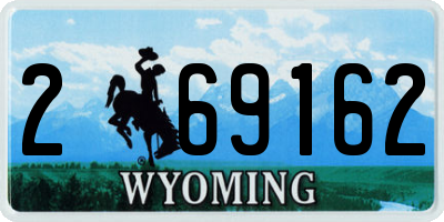 WY license plate 269162